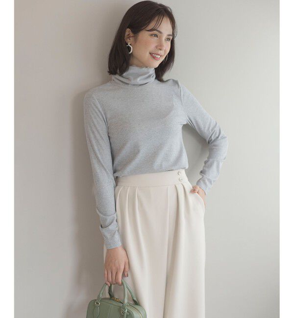 組曲「ラメチュールコンビタートル カットソー」|Tシャツ・カットソー|シルバー系