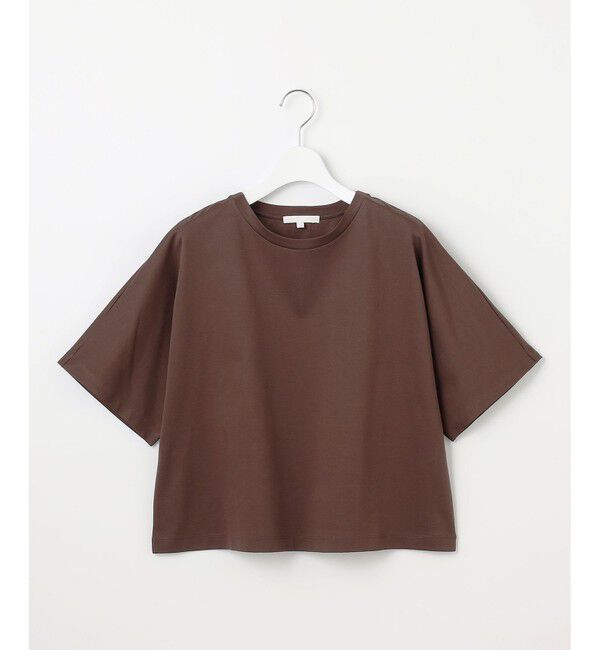 自由区「【洗える】ハイカウントクロップド丈 カットソー」|Tシャツ・カットソー|