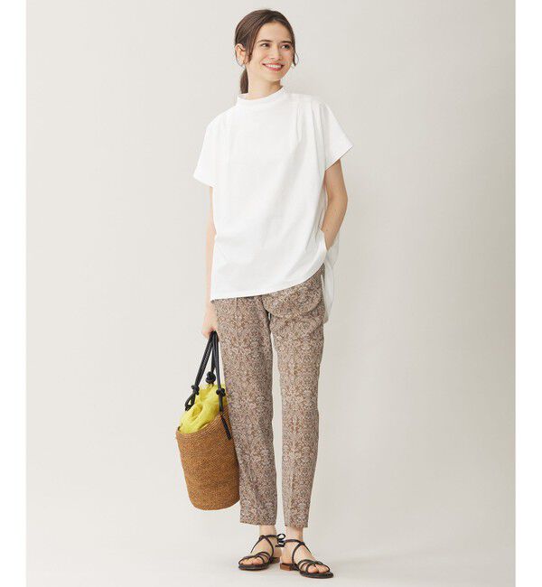 自由区「【洗える】ハイカウントハイネック カットソー」|Tシャツ・カットソー|