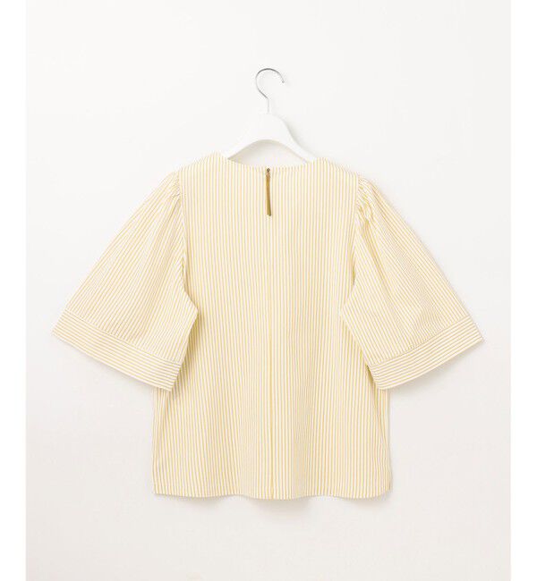 自由区「【洗える】リヨセルコットンストライプ カットソー」|Tシャツ・カットソー|