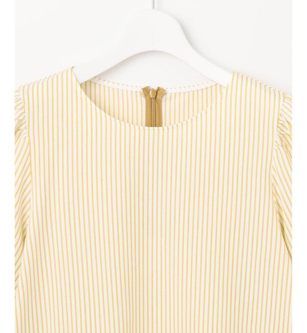 自由区「【洗える】リヨセルコットンストライプ カットソー」|Tシャツ・カットソー|