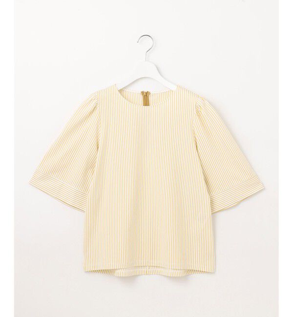 自由区「【洗える】リヨセルコットンストライプ カットソー」|Tシャツ・カットソー|