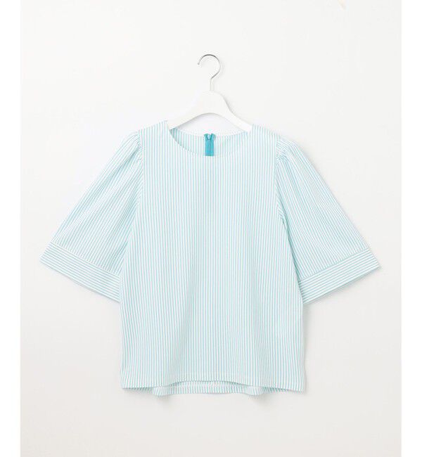 自由区「【洗える】リヨセルコットンストライプ カットソー」|Tシャツ・カットソー|