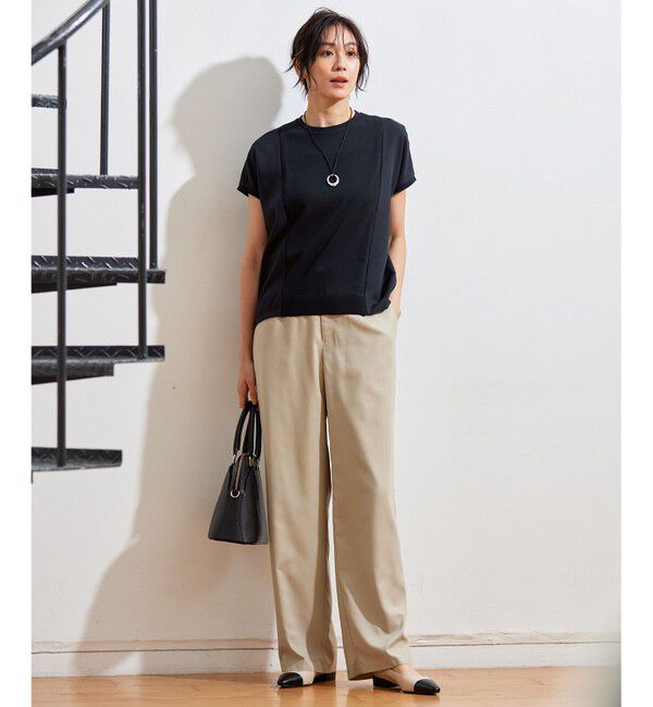 自由区「【カタログ掲載・洗える】フルダルスパンマイクロピーチワイドストレート パンツ」|その他|