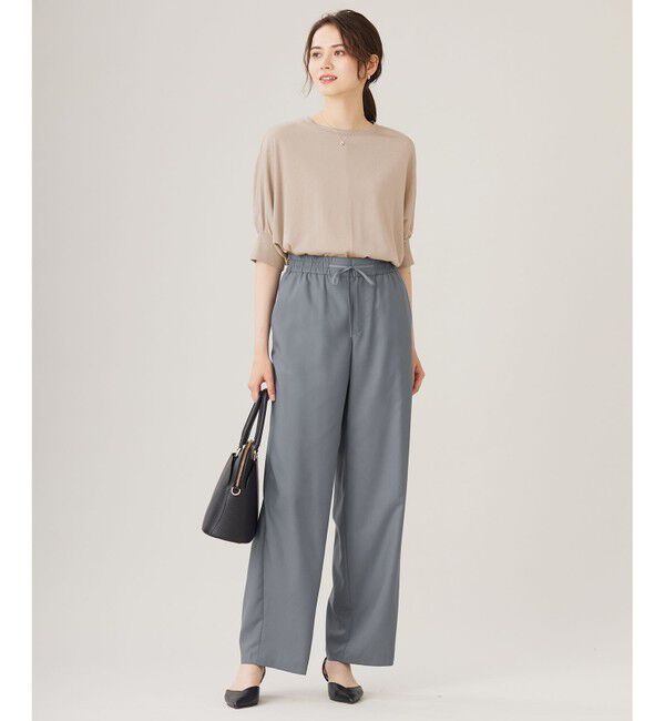 自由区「【カタログ掲載・洗える】フルダルスパンマイクロピーチワイドストレート パンツ」|その他|