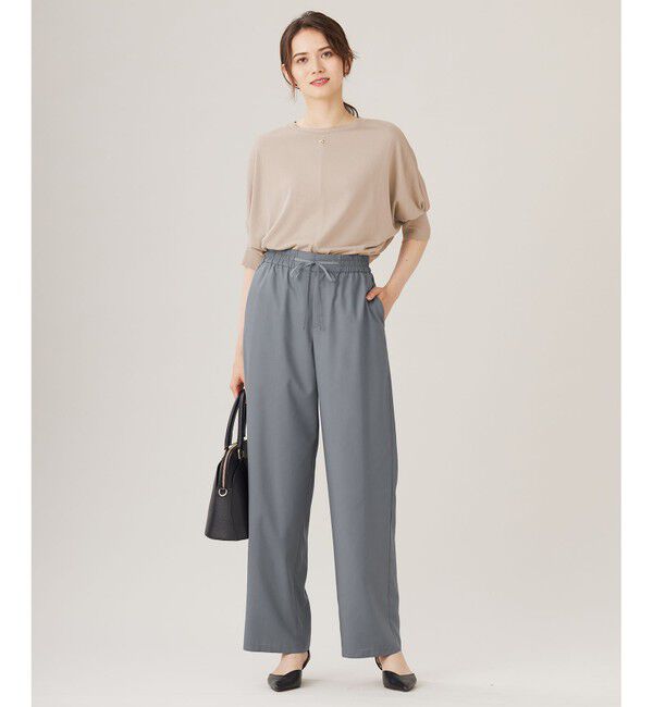 自由区「【カタログ掲載・洗える】フルダルスパンマイクロピーチワイドストレート パンツ」|その他|