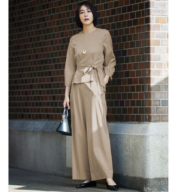 自由区「【セットアップ対応・洗える】ドレープツイルワイド パンツ」|その他|