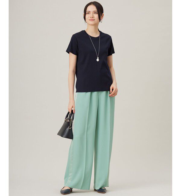 自由区「【ドラマ「明日はもっと いい日になる」着用】ソフトリブ Tシャツ」|Tシャツ・カットソー|