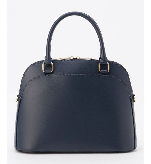 自由区「【カタログ掲載・ご好評につき新色追加・セレモニー】【MILOS】レザーポケット バッグ」|ハンドバッグ|ネイビー