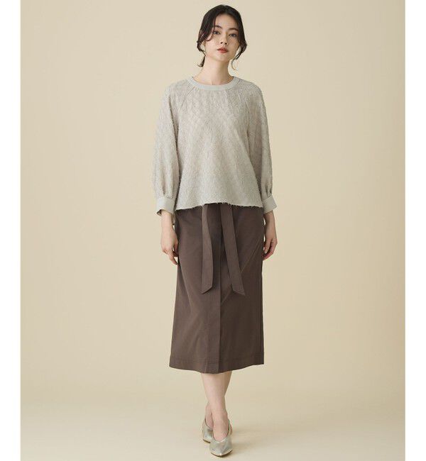 自由区「【セットアップ対応】ワッシャーカットジャカード ブラウス」|シャツ・ブラウス|