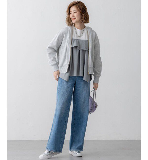 23区「【洗える】ライトクロスビスチェコンビ ジャージー カットソー」|Tシャツ・カットソー|