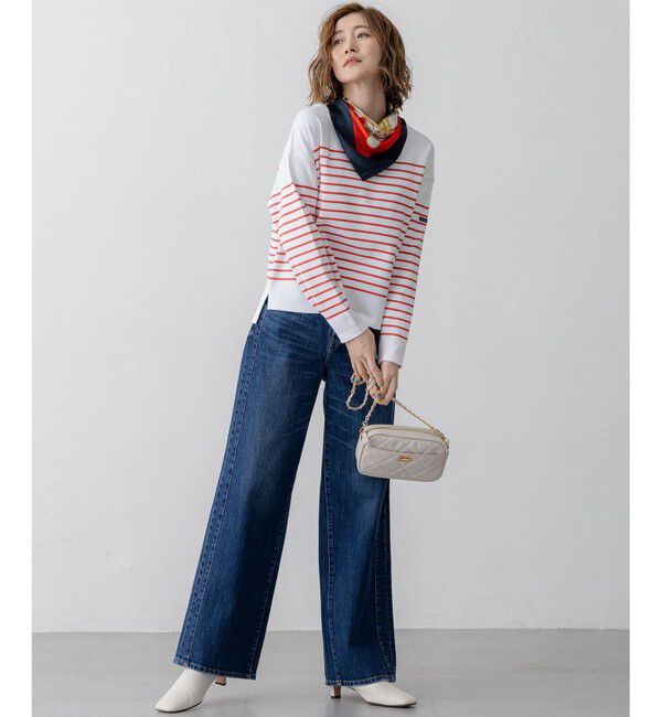 23区「【洗える】Armor-lux スムース パネルボーダー カットソー」|Tシャツ・カットソー|