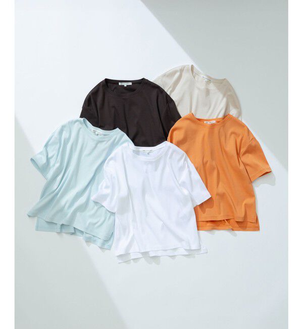 23区「【速乾性/汗じみ防止】半袖 クロップド IT Tシャツ」|Tシャツ・カットソー|