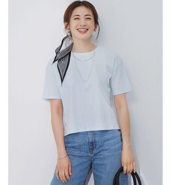 23区「【速乾性/汗じみ防止】半袖 クロップド IT Tシャツ」|Tシャツ・カットソー|ｽｶｲﾌﾞﾙ