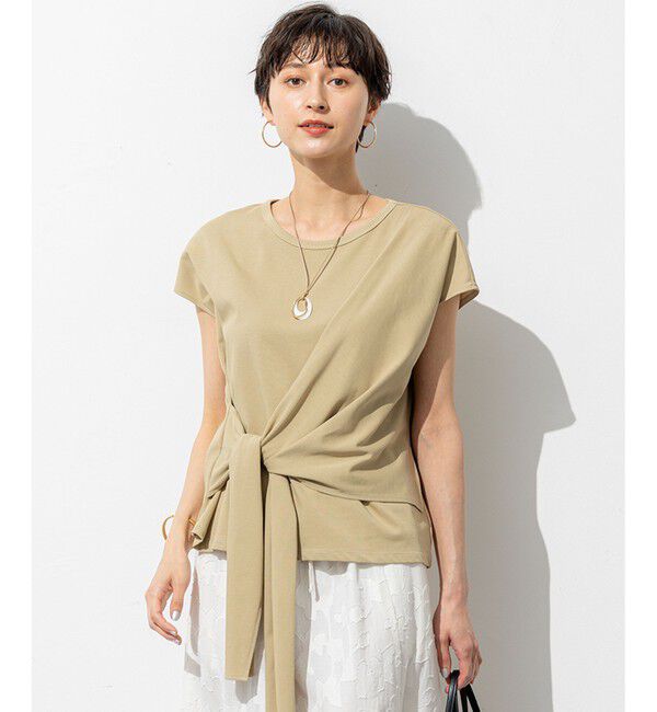 23区「【SLOW/一部店舗限定】ライトツイストコットン サッシュデザイン Tシャツ」|Tシャツ・カットソー|ﾓｽｸﾞﾘｰ