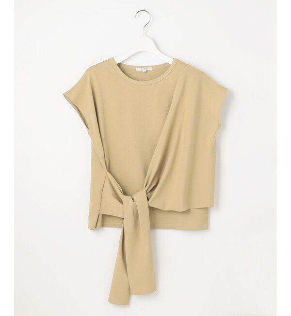 23区「【SLOW/一部店舗限定】ライトツイストコットン サッシュデザイン Tシャツ」|Tシャツ・カットソー|