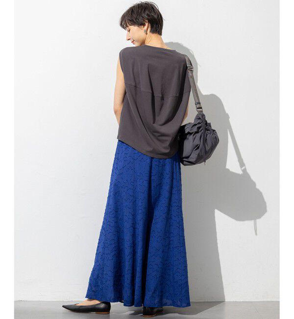 23区「【SLOW/一部店舗限定】ライトツイストコットン 切り替えデザイン Tシャツ」|Tシャツ・カットソー|