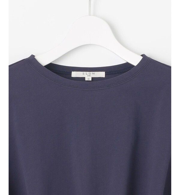 23区「【SLOW/一部店舗限定】ライトツイストコットン 切り替えデザイン Tシャツ」|Tシャツ・カットソー|