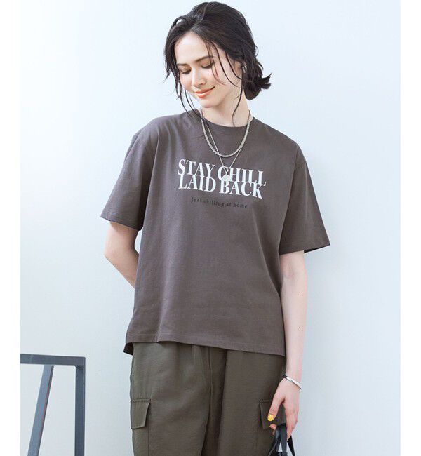 23区「【SLOW/一部店舗限定】MVSコットン ロゴTシャツ」|Tシャツ・カットソー|ｽﾚｰﾄxｵﾌ