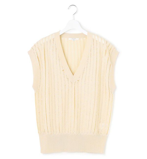 23区「【SLOW/一部店舗限定】フリンジニット ジレ」|ニット・セーター|