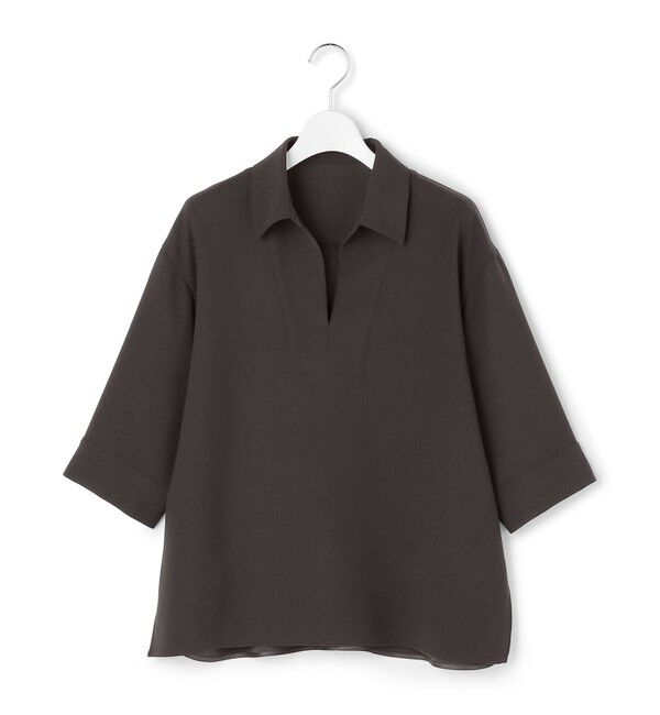 23区「ストレッチジョーゼット スキッパー ブラウス」|シャツ・ブラウス|