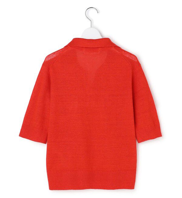 23区「【CanCam掲載】ピュアリネン スキッパー ポロニット」|ニット・セーター|