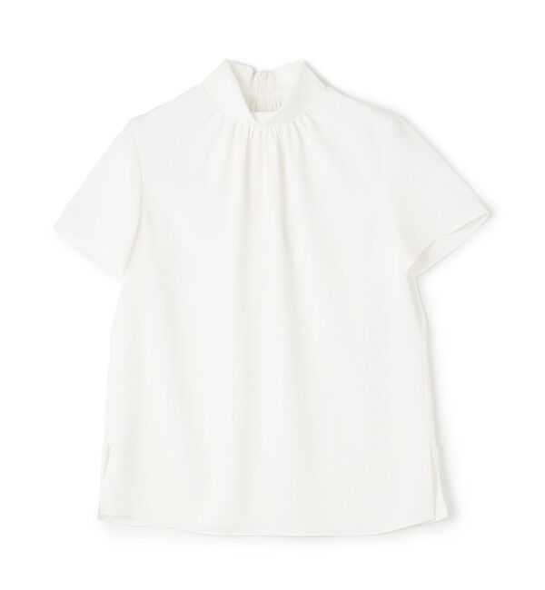 BEIGE,「【L-size】EVA / ハイネックハーフスリーブブラウス」|シャツ・ブラウス|