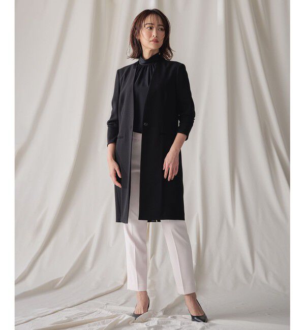 BEIGE,「【L-size】EVA / ハイネックハーフスリーブブラウス」|シャツ・ブラウス|