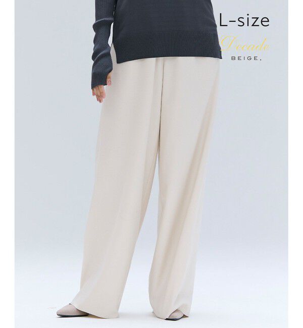 BEIGE,「【Lsize・セットアップ対応】CORBY / ウールイージーワイドパンツ」|その他|Bone