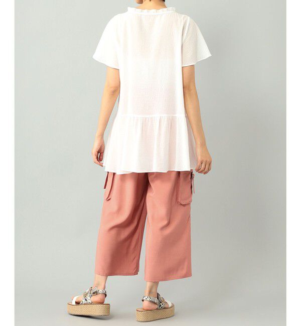  「カットワーク刺繍チュニック」|Tシャツ・カットソー|