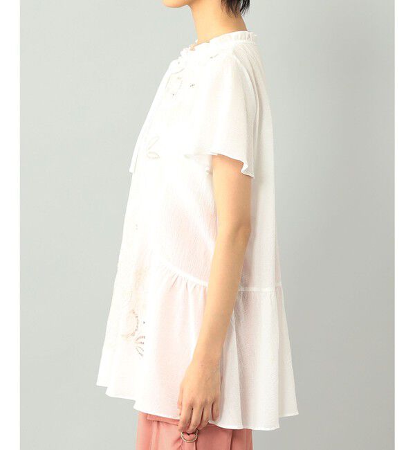  「カットワーク刺繍チュニック」|Tシャツ・カットソー|