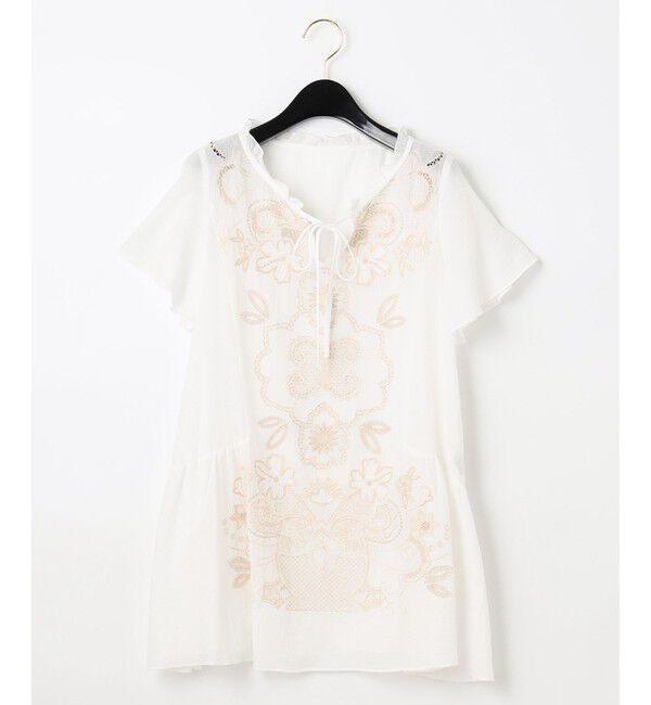  「カットワーク刺繍チュニック」|Tシャツ・カットソー|