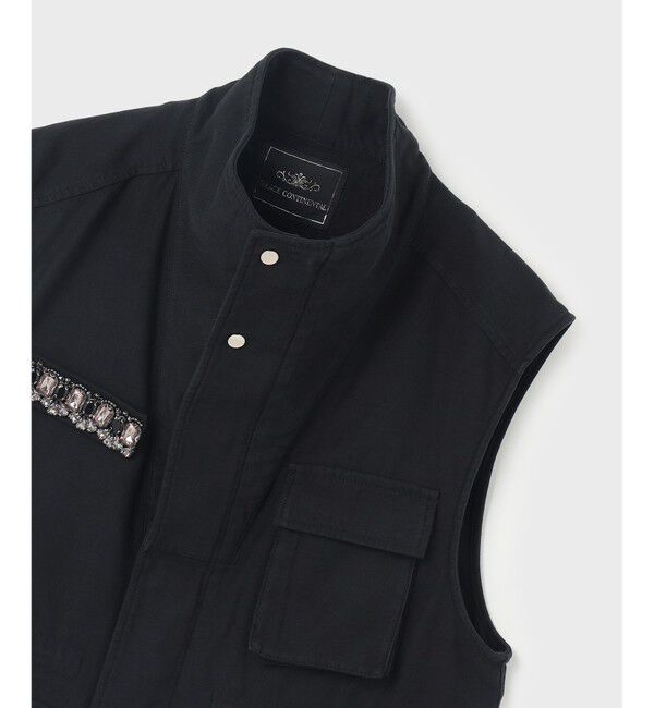 GRACE CONTINENTAL「ビジューアーミーベスト」|ベスト・ジレ|