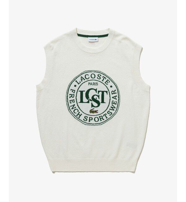 LACOSTE「ナイロン&times;コットンジャカードニットベスト」|ベスト・ジレ|