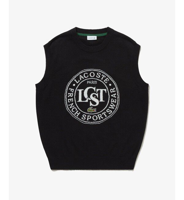 LACOSTE「ナイロン&times;コットンジャカードニットベスト」|ベスト・ジレ|