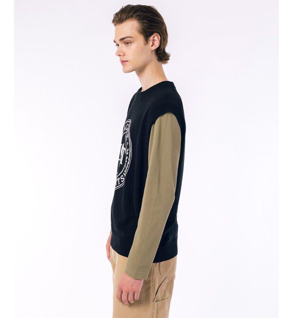 LACOSTE「ナイロン&times;コットンジャカードニットベスト」|ベスト・ジレ|