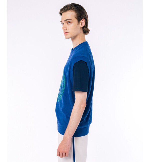 LACOSTE「ナイロン&times;コットンジャカードニットベスト」|ベスト・ジレ|