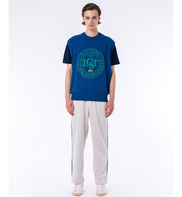 LACOSTE「ナイロン&times;コットンジャカードニットベスト」|ベスト・ジレ|