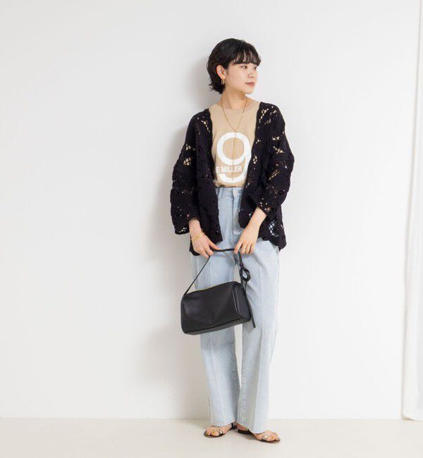 Rie Miller「《手洗い可能》レース刺繍7分袖ボレロ」|カーディガン|