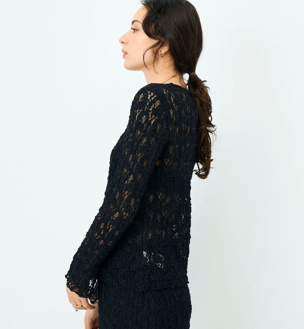 NOLLEY'S sophi「ウォッシャブルストレッチレース両前カーディガン」|カーディガン|