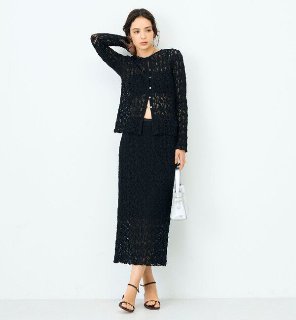 NOLLEY'S sophi「ウォッシャブルストレッチレース両前カーディガン」|カーディガン|