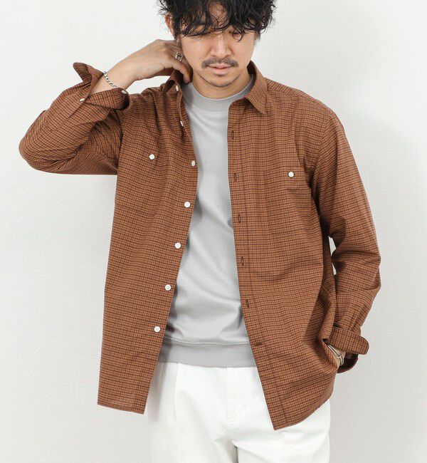 NOLLEY'S goodman「ダブルポケットオーバーシャツ 26SS」|シャツ・ブラウス|ブラウン系その他