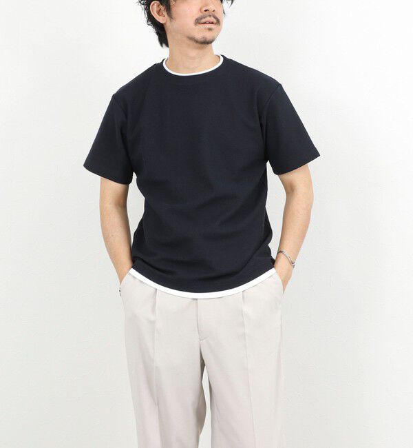 NOLLEY'S goodman「ケーブルニットダブルカラーTee 26SS」|Tシャツ・カットソー|