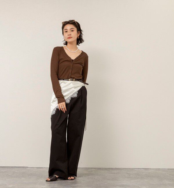 MAQWEL「【MAQWEL/マクウェル】ウォッシャブルリブカーディガン」|カーディガン|