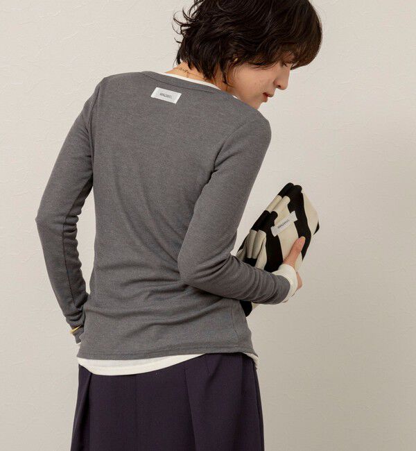 MAQWEL「【MAQWEL/マクウェル】ウォッシャブルリブカーディガン」|カーディガン|