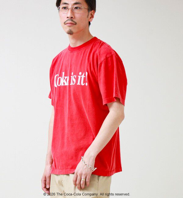 GLOSTER「【GOOD ROCK SPEED】Coca-Cola ロゴプリントTシャツ」|Tシャツ・カットソー|