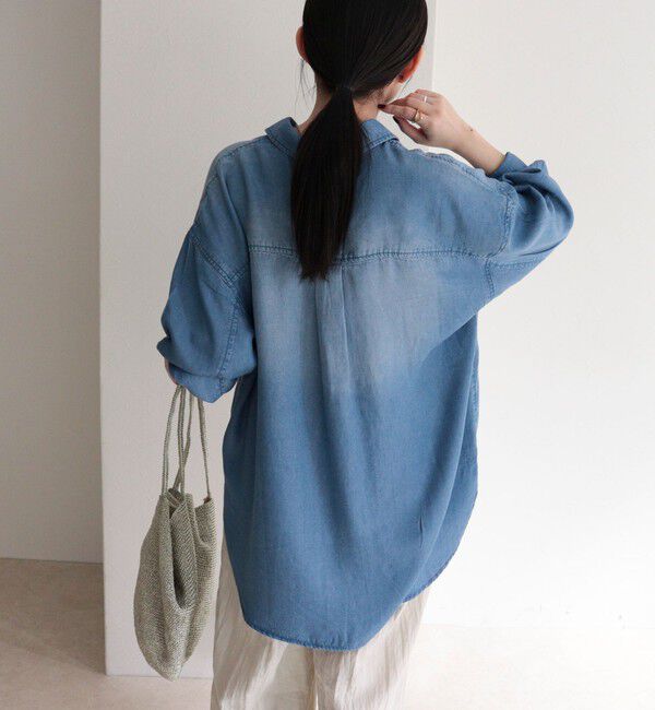 fredy emue「とろみデニムオーバーシャツ」|シャツ・ブラウス|