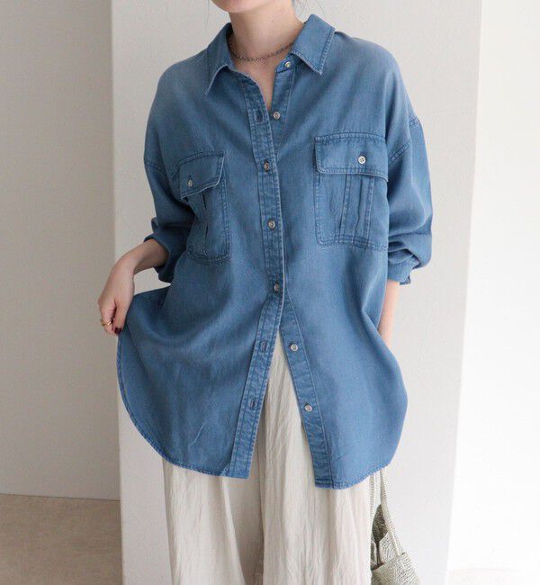 fredy emue「とろみデニムオーバーシャツ」|シャツ・ブラウス|