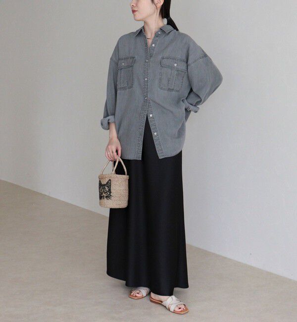 fredy emue「とろみデニムオーバーシャツ」|シャツ・ブラウス|