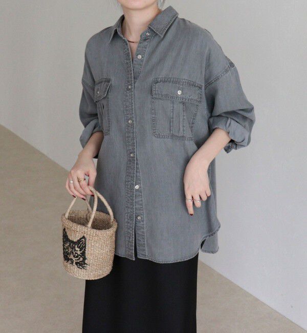 fredy emue「とろみデニムオーバーシャツ」|シャツ・ブラウス|